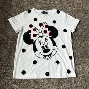 Kate Spade New York X Minnie Mouse Tee Shirt Pima Cotton Womens Medium